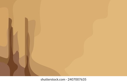 Aesthetic abstract art with a combination of shapes and brown colors. Suitable for background and poster
