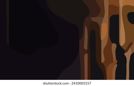 Aesthetic abstract art with a combination of shapes and brown colors. Suitable for background and poster