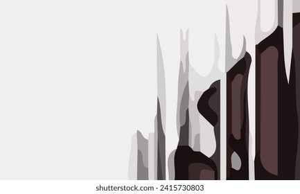 Aesthetic abstract art with a combination of shapes and brown colors. Suitable for background and poster