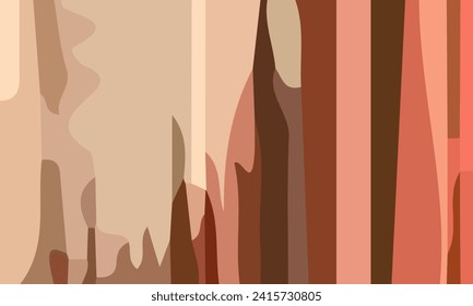 Aesthetic abstract art with a combination of shapes and brown colors. Suitable for background and poster