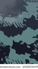 Aesthetic abstract art with a combination of shapes and green colors. Suitable for background and poster
