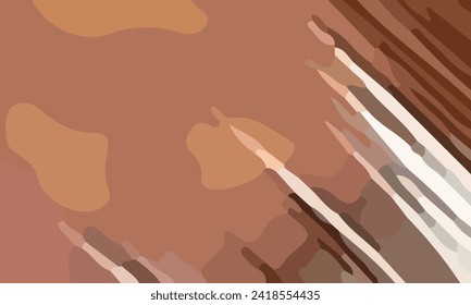 Aesthetic abstract art with a combination of shapes and brown colors. Suitable for background and poster