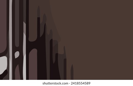 Aesthetic abstract art with a combination of shapes and brown colors. Suitable for background and poster
