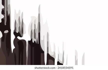 Aesthetic abstract art with a combination of shapes and brown colors. Suitable for background and poster