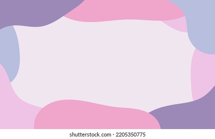 Aesthetic abstract background with soft pastel color. Organic shapes in art background. Blob liquid background with soft pastel color. White abstract background with liquid soft pastel color.	