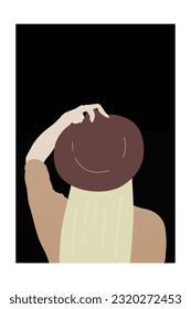 Aesthetic Abstract Bohemian Woman Art for Print and Digital Purposes