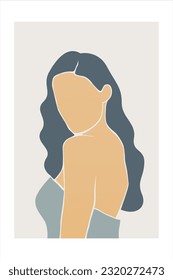 Aesthetic Abstract Bohemian Woman Art for Print and Digital Purposes