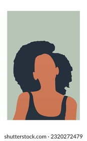 Aesthetic Abstract Bohemian Woman Art for Print and Digital Purposes