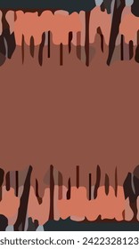 Aesthetic abstract composition with much uniq combination of shapes and brown colors.