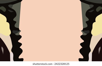 Aesthetic abstract composition with much uniq combination of shapes and brown colors.