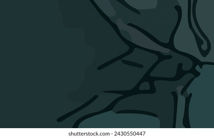 Composición abstracta estética con una combinación única de formas y colores verdes