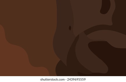 Aesthetic abstract composition with much unique combination of shapes and brown colors