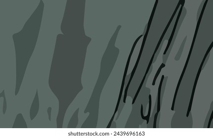 Aesthetic abstract composition with much unique combination of shapes and green colors