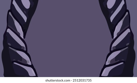 Aesthetic abstract composition with much unique combination of shapes and brown colors