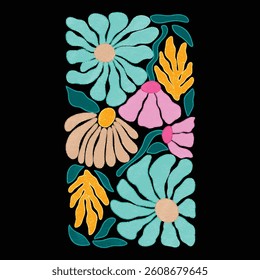 AESTHETIC ABSTRACT FLOWER DIGITAL ILLUSTRATION