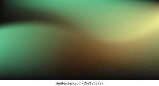Aesthetic Abstract Gradient Background with Grain Texture in Shades of Green and Gold new 2025 trendy grainy gradient background