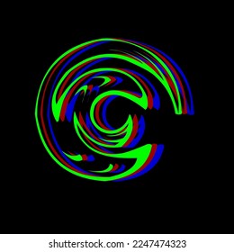 aesthetic abstract letter s color gradient