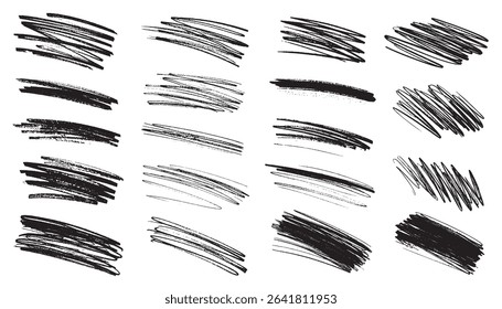 Aesthetic abstract scribble line set design