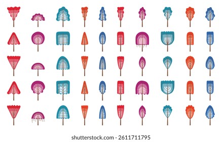 Aesthetic Abstract Tree with Gradient Color