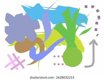 Aesthetic abstract vector for an interesting background. Beautiful colorful patterns and aesthetic doodles.