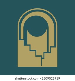 Aesthetic architecture elements logotype design. Modern abstract art. For badges, labels, business identity