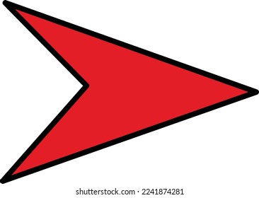 aesthetic arrow icon with triangle shape