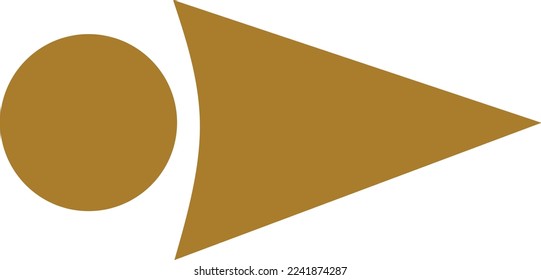 aesthetic arrow icon with triangle shape