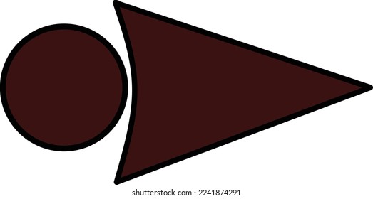 aesthetic arrow icon with triangle shape