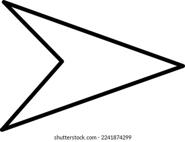 aesthetic arrow icon with triangle shape