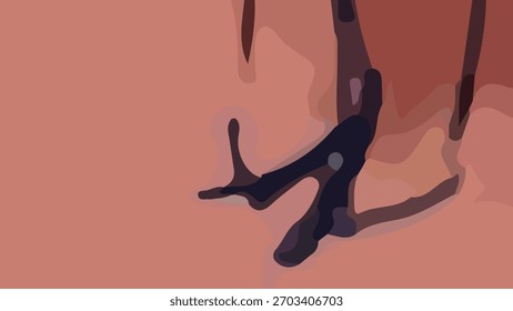 Fondo de arte estético con estilo de forma abstracta única y combinación de colores marrones