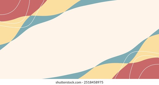 aesthetic background with abstract wave pattern, free copyspace area design