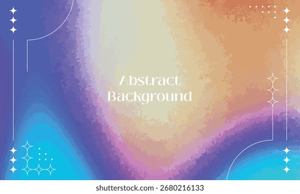 Ästhetischer Hintergrund mit buntem Farbverlauf und rauer Textur. Trendy modernes Design für ein Poster oder Social Media-Inhalte