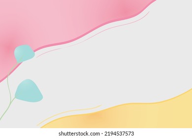 aesthetic background flyer minimalis flower vector pastel color