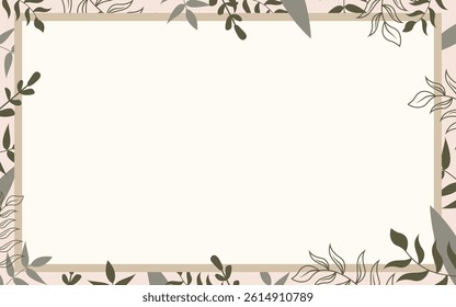 Aesthetic Background With Leaf Wallpaper