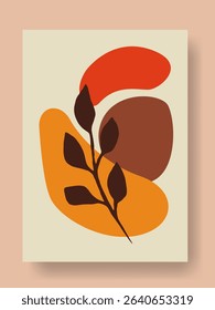 aesthetic bauhaus floral poster template design
