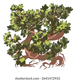 Aesthetic and beautiful tree illustration design
