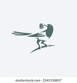 Aesthetic Bird Nature Logo Vector Illustration