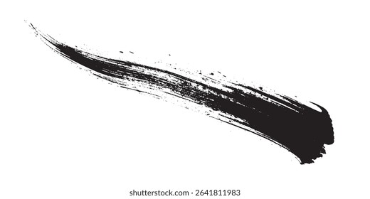 Aesthetic black ink paint brush stroke element design