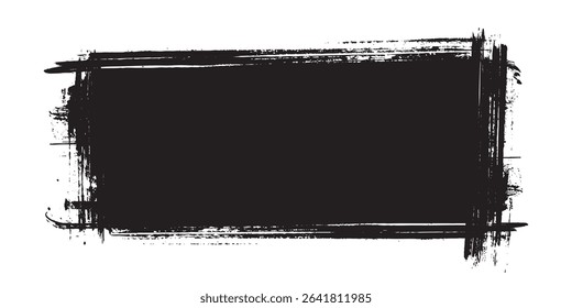 Aesthetic black ink paint brush stroke