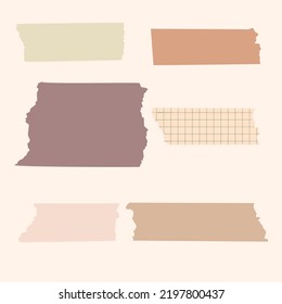 Aesthetic blank note paper clipart