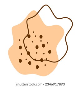 Aesthetic blob with leaf vector element