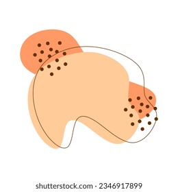 Aesthetic blob with leaf vector element