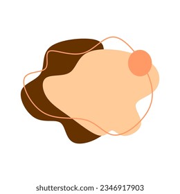 Aesthetic blob with leaf vector element