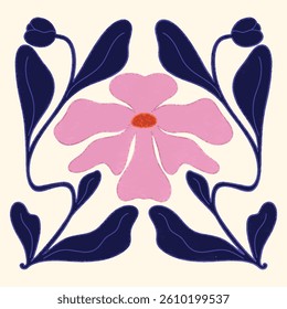 AESTHETIC BLOOMING FLOWER DIGITAL ILLUSTRATION