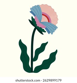 AESTHETIC BLOOMING FLOWER DIGITAL ILLUSTRATION