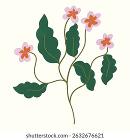 AESTHETIC BLOOMING FLOWER DIGITAL ILLUSTRATION