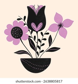 AESTHETIC BLOOMING FLOWER DIGITAL ILLUSTRATION