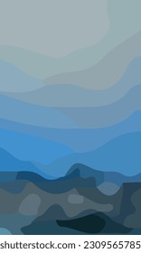 Aesthetic blue abstract background with copy space area. Suitable for poster and banner