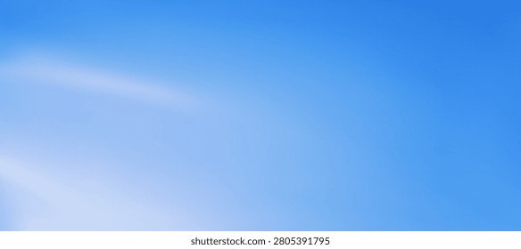 Aesthetic blue gradient gradation background with soft blur liquid waves. Cool blue ombre backdrop with degrade texture. Hazy fluid gradient banner for tech, medical poster design. 3d vector bg