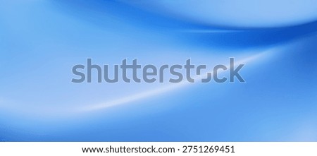 Aesthetic blue gradient gradation background with soft blur liquid waves. Cool blue ombre backdrop with degrade texture. Hazy fluid gradient banner for tech, medical poster design. 3d vector bg